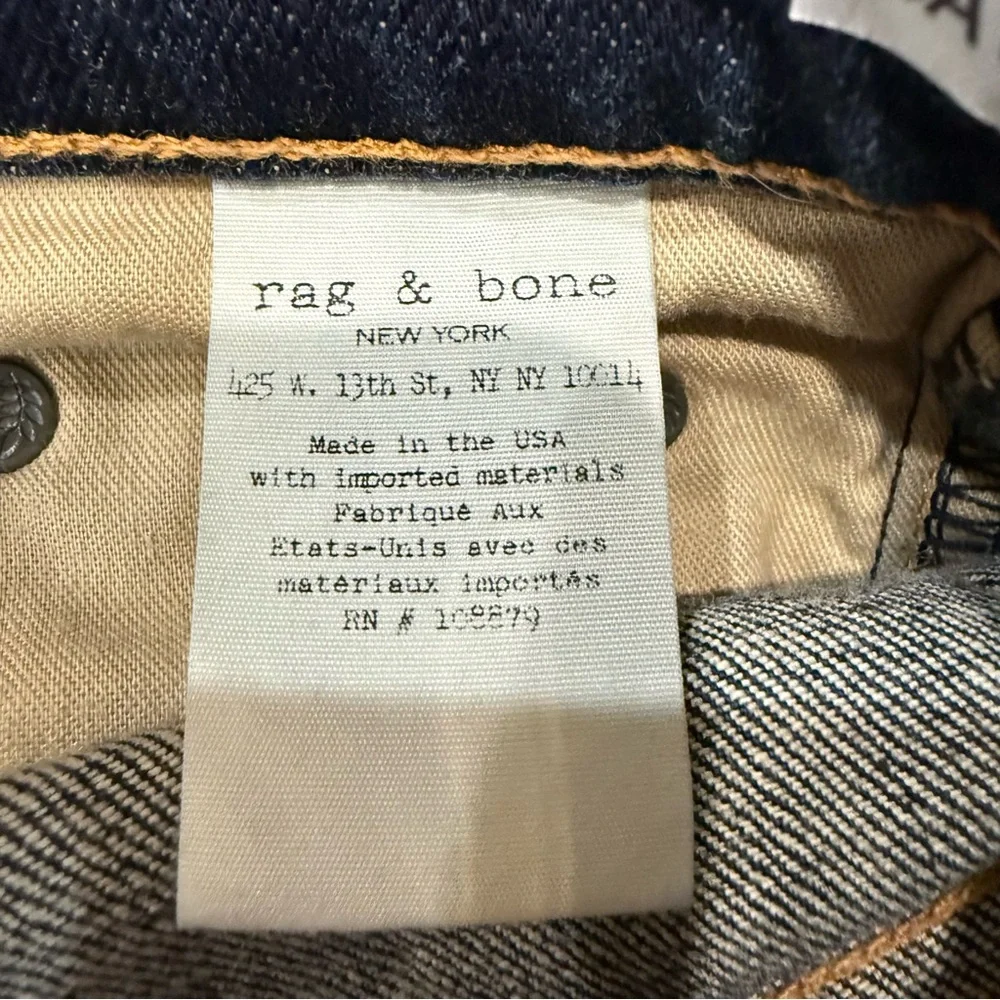 rag & bone Women's Skinny Jeans - Dark Blue - Picture 11 of 11